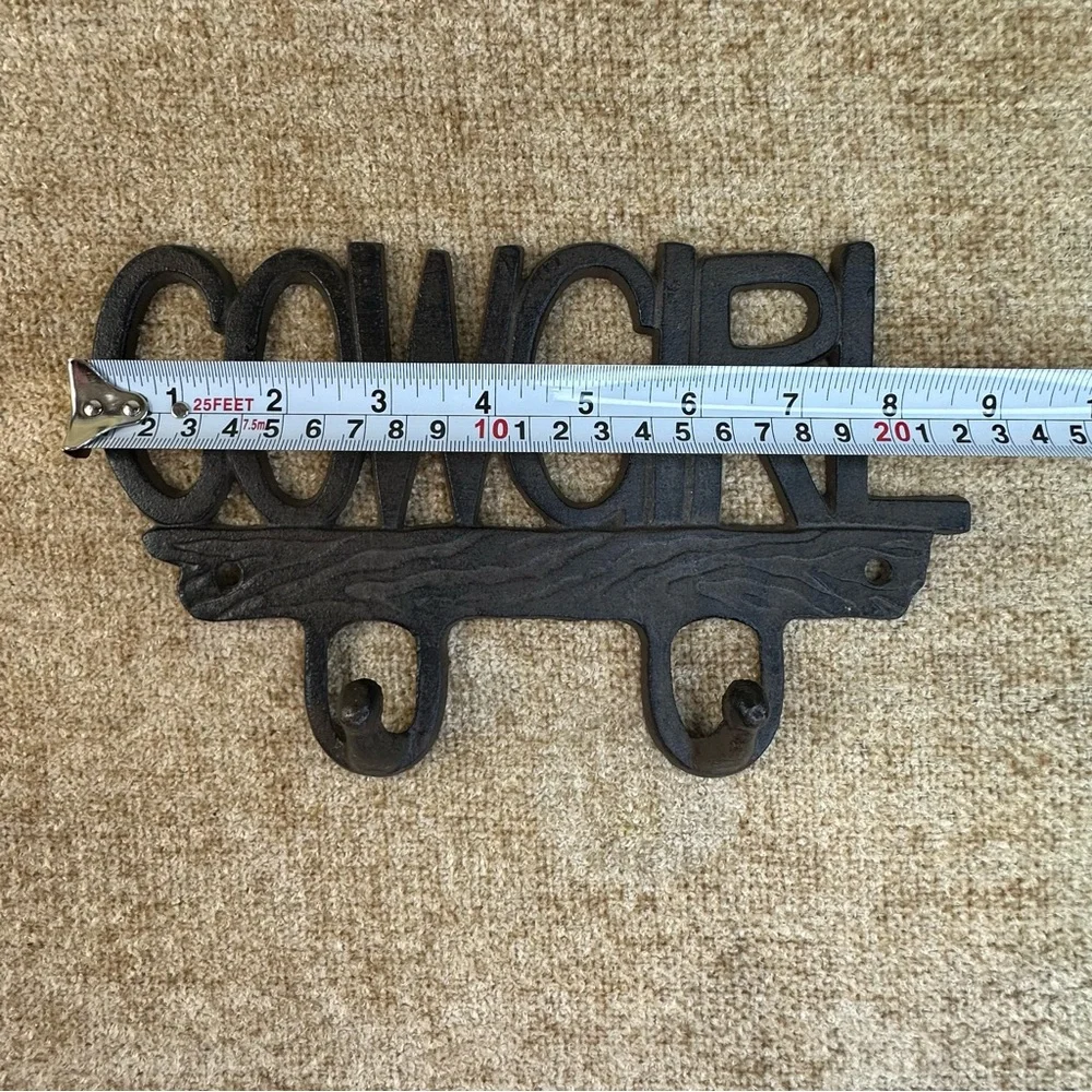 Cast Iron Rustic Cowgir/Western Brown Wall Hanging Hook